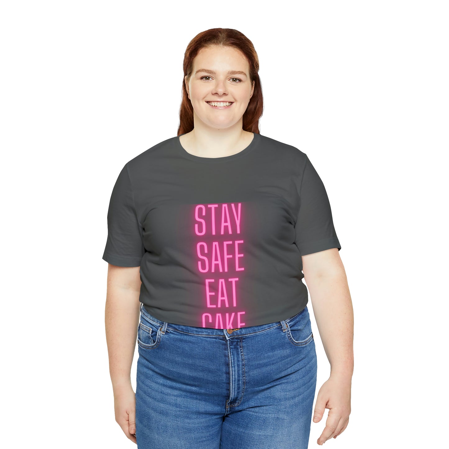 Stay Safe Eat Cake Unisex Jersey Short Sleeve Tee