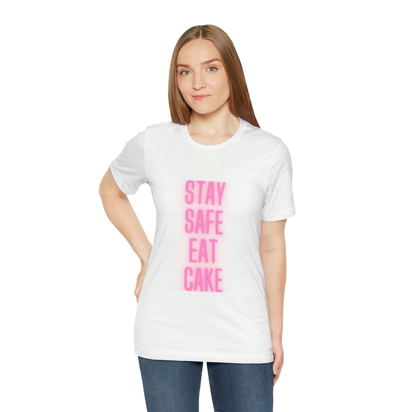 Stay Safe Eat Cake Unisex Jersey Short Sleeve Tee