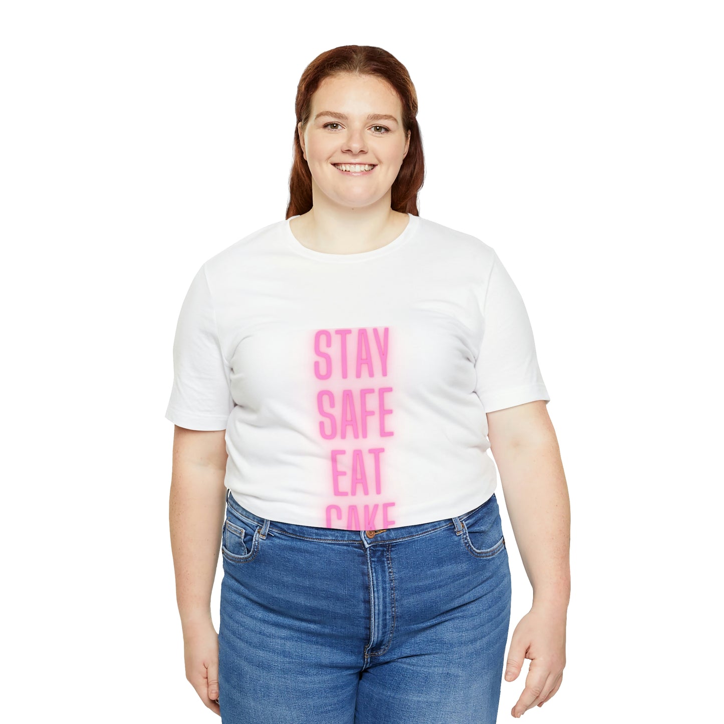 Stay Safe Eat Cake Unisex Jersey Short Sleeve Tee