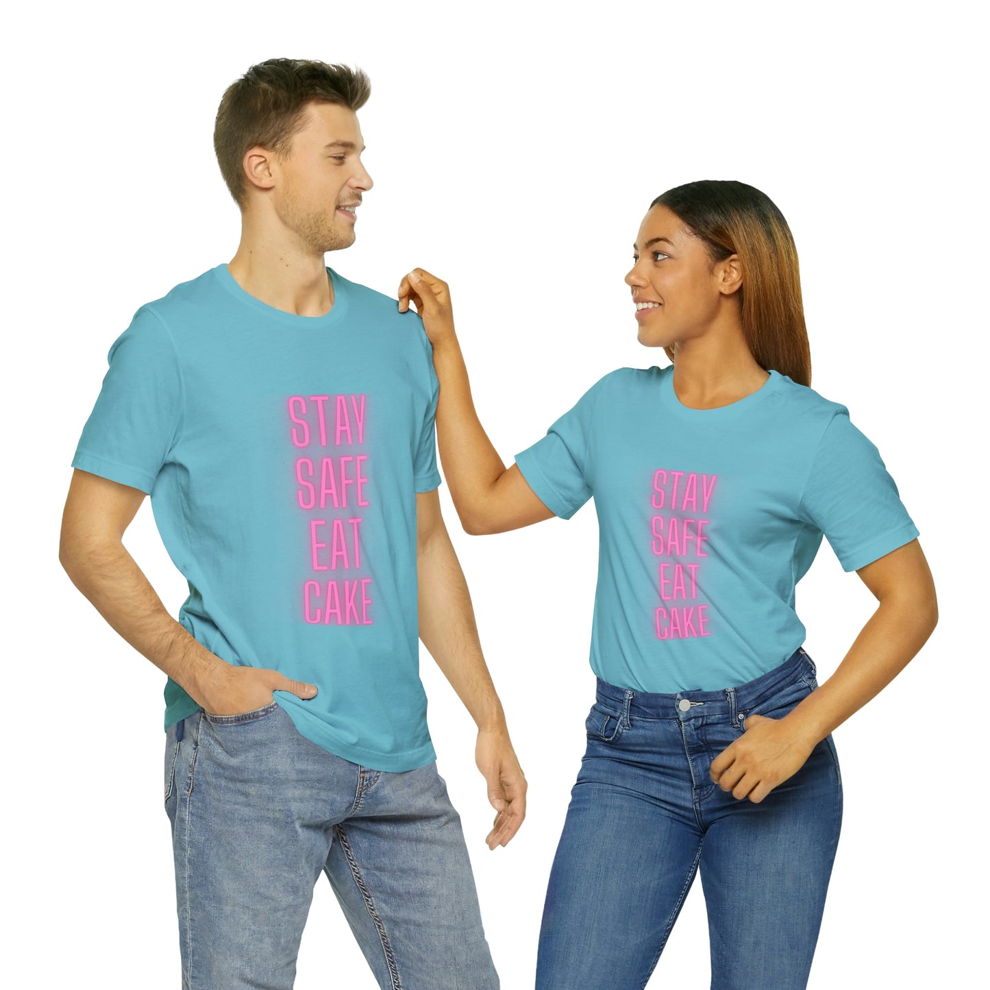 Stay Safe Eat Cake Unisex Jersey Short Sleeve Tee
