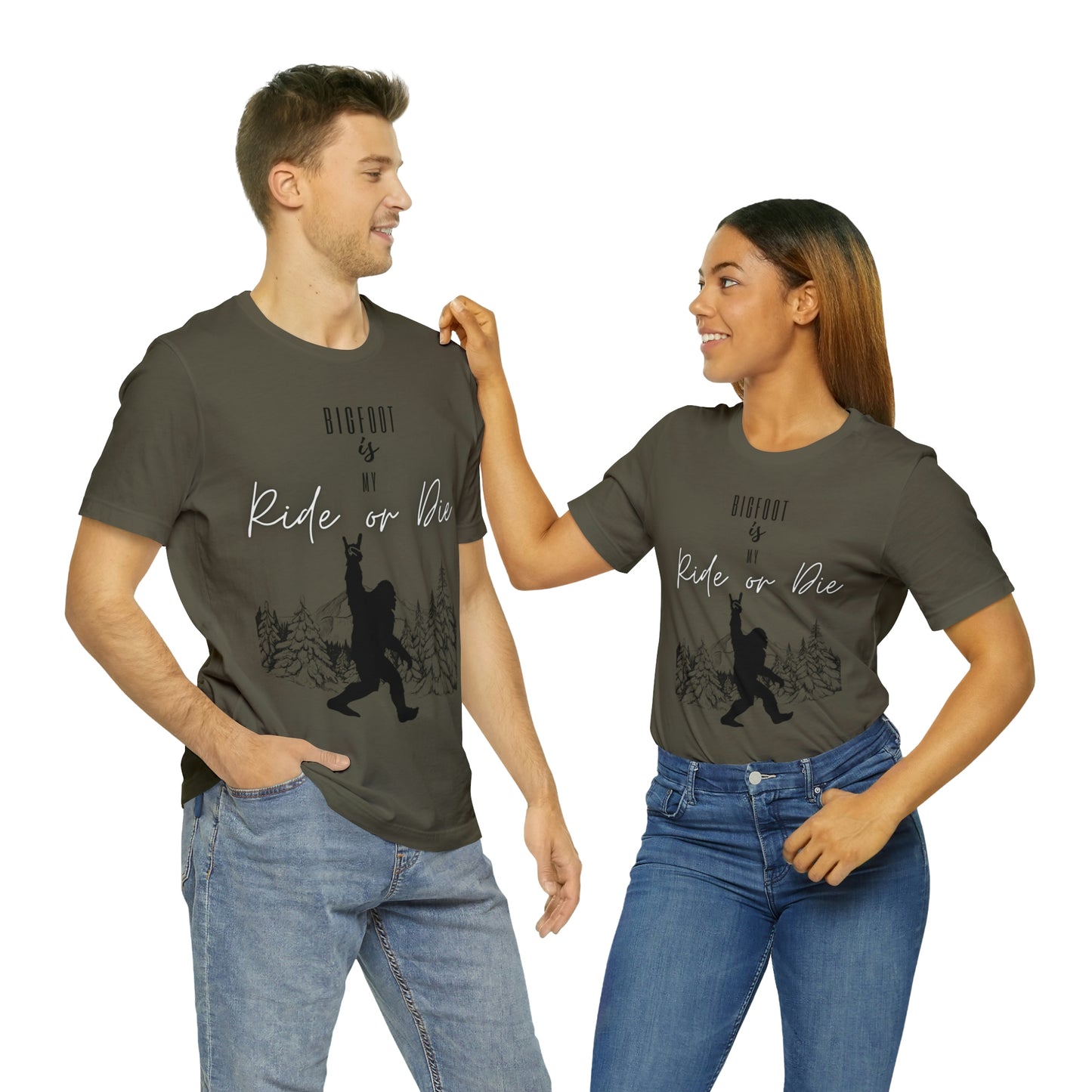 Bigfoot is my Ride or Die Unisex Jersey Short Sleeve Tee