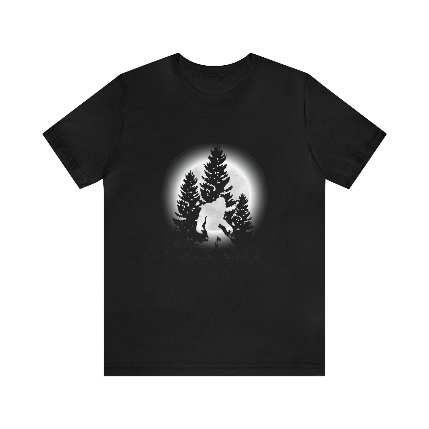 Bigfoot in Moonlight Unisex Jersey Short Sleeve Tee