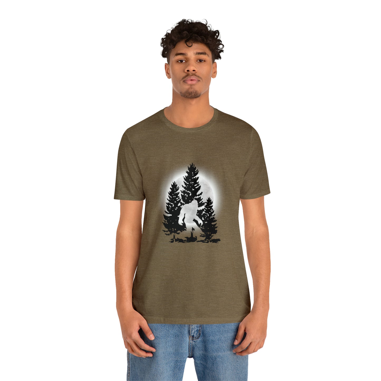 Bigfoot in Moonlight Unisex Jersey Short Sleeve Tee