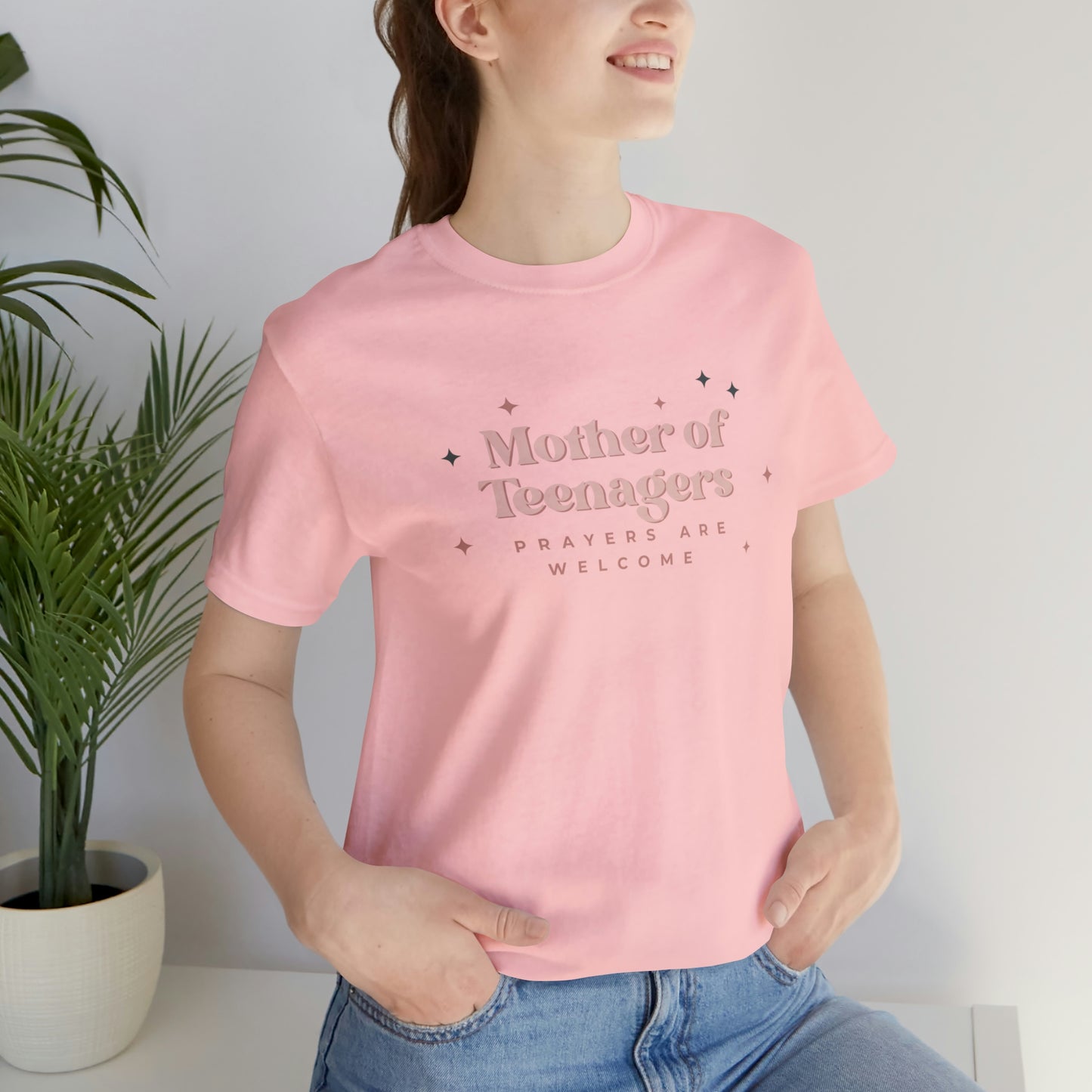 Mother of Teenagers (Prayers are Welcome) Unisex Jersey Short Sleeve Tee