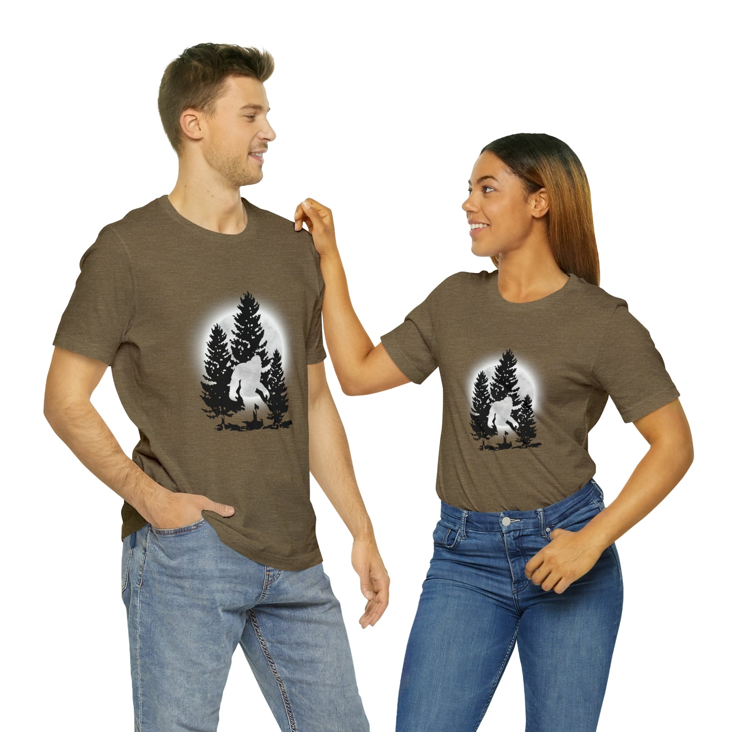 Bigfoot in Moonlight Unisex Jersey Short Sleeve Tee