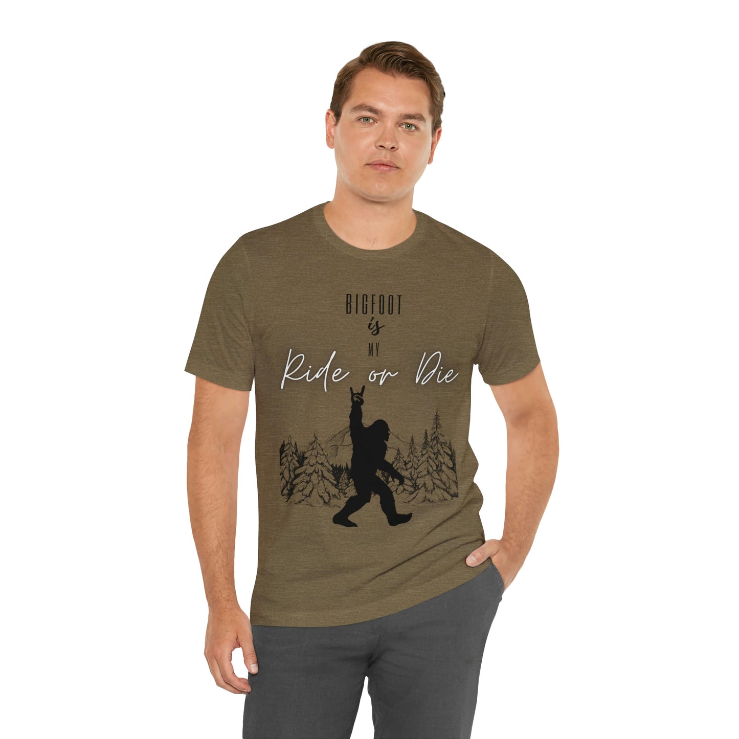 Bigfoot is my Ride or Die Unisex Jersey Short Sleeve Tee