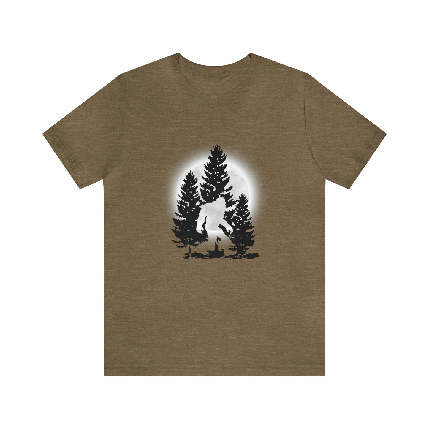 Bigfoot in Moonlight Unisex Jersey Short Sleeve Tee