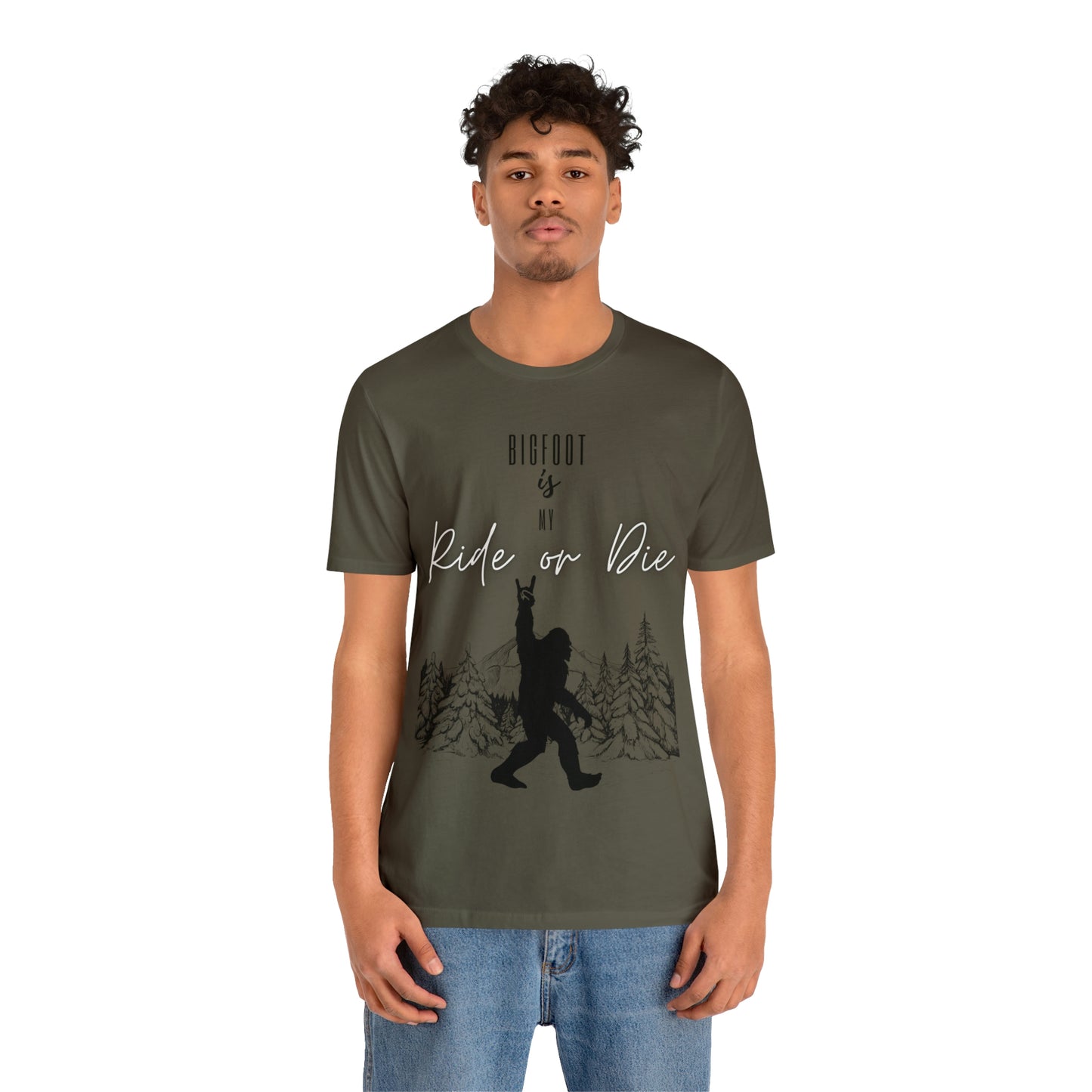 Bigfoot is my Ride or Die Unisex Jersey Short Sleeve Tee